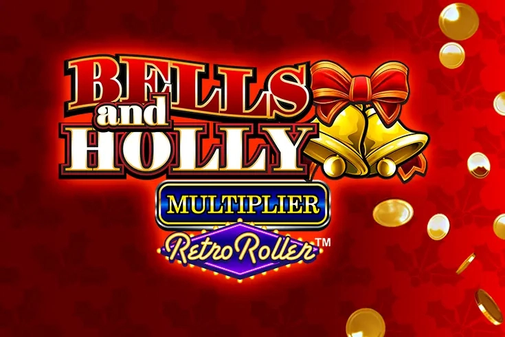 Bells and Holly Multiplier Retro Roller pokie